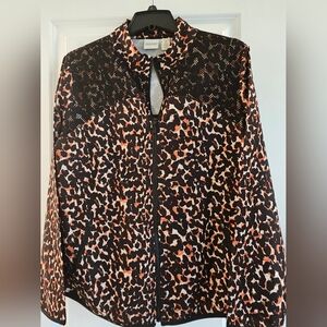 CHICO'S Chettah Print Lightweight Jacket